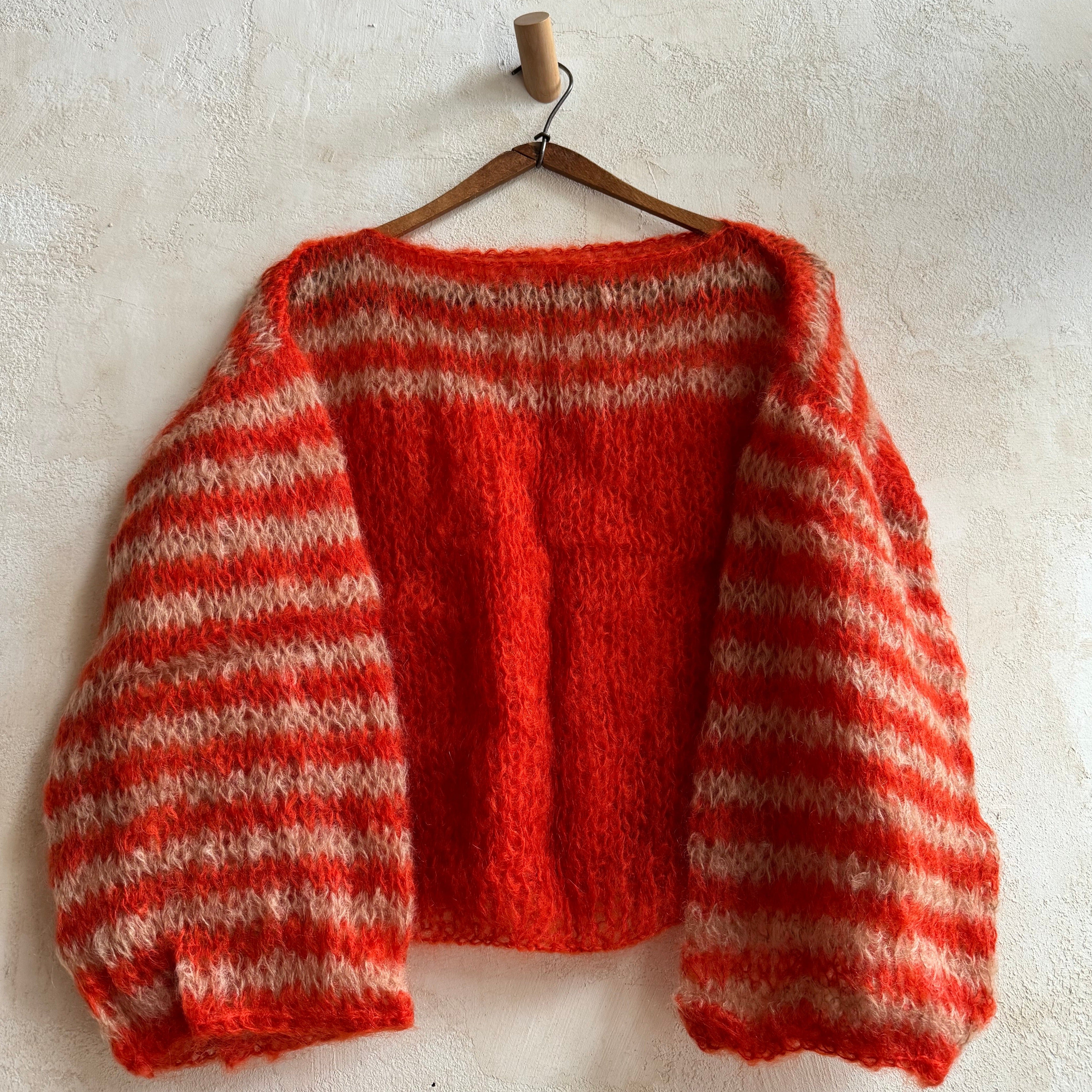 Orange + Beige Regular Stripe Sweater by Rayés