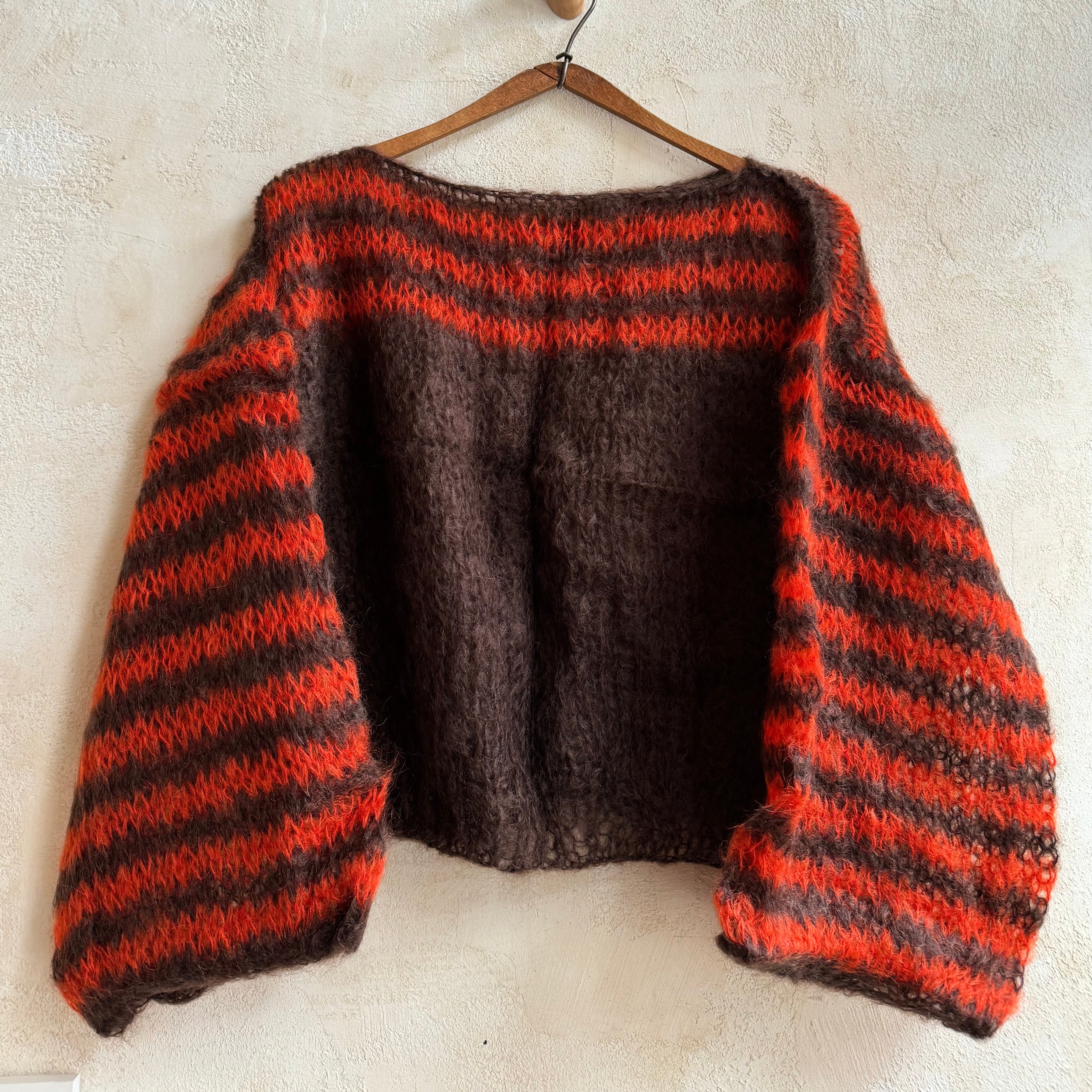 Brown + Orange Regular Stripe Sweater by Rayés