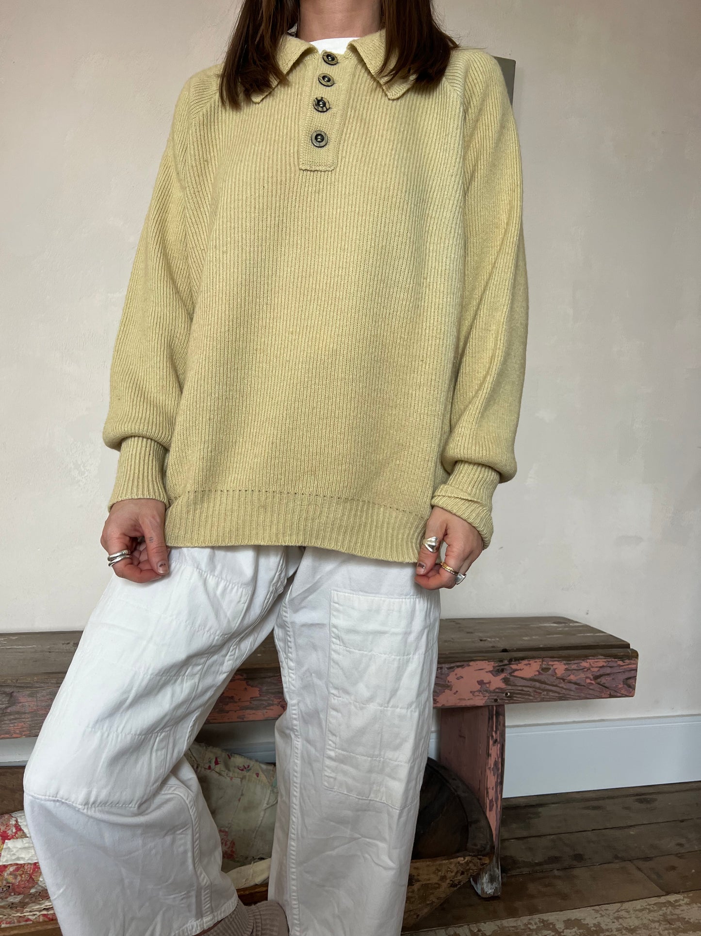 Butter Yellow Ribbed Sweater