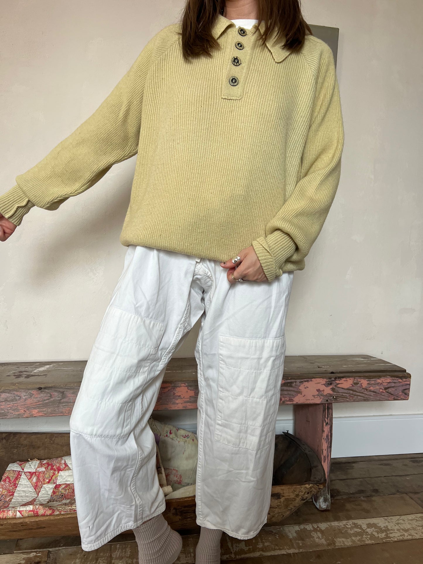 Butter Yellow Ribbed Sweater