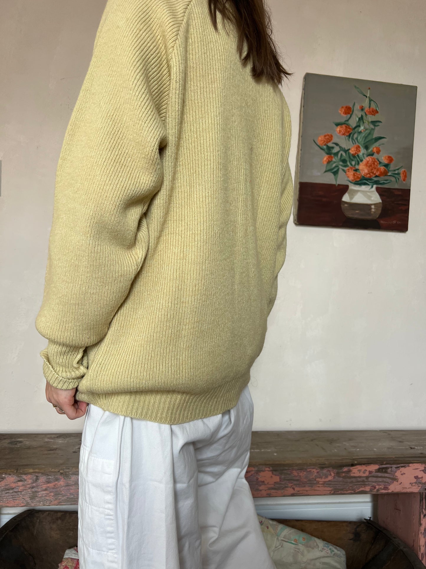 Butter Yellow Ribbed Sweater