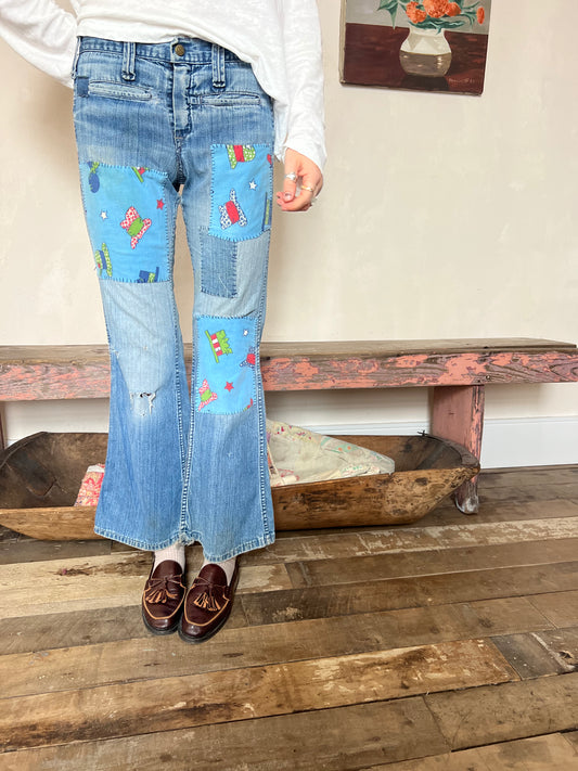 70s Mended Patchwork Flares