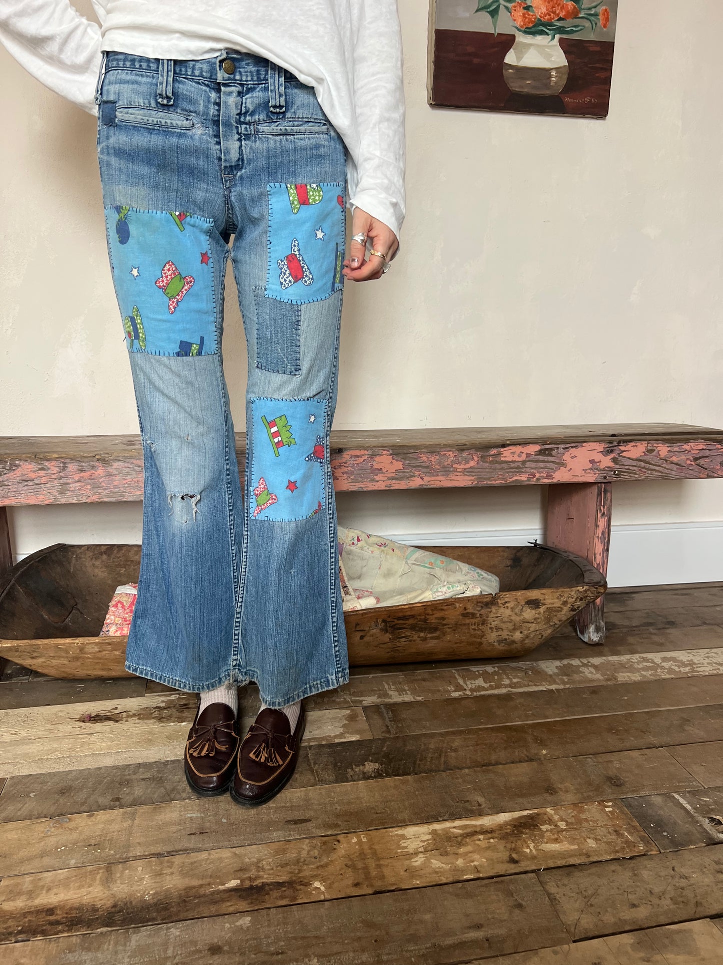 70s Mended Patchwork Flares