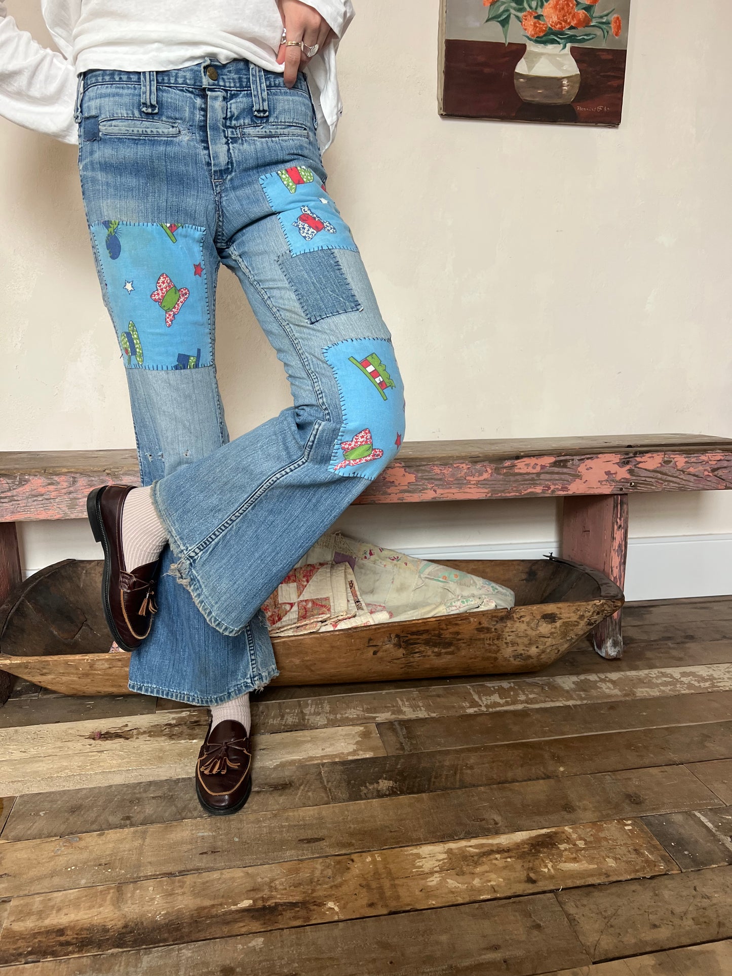 70s Mended Patchwork Flares
