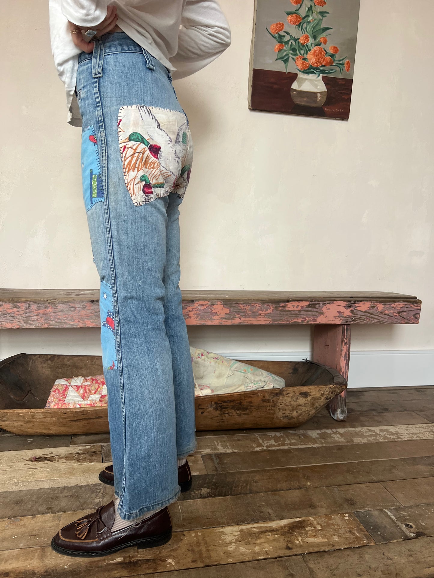 70s Mended Patchwork Flares