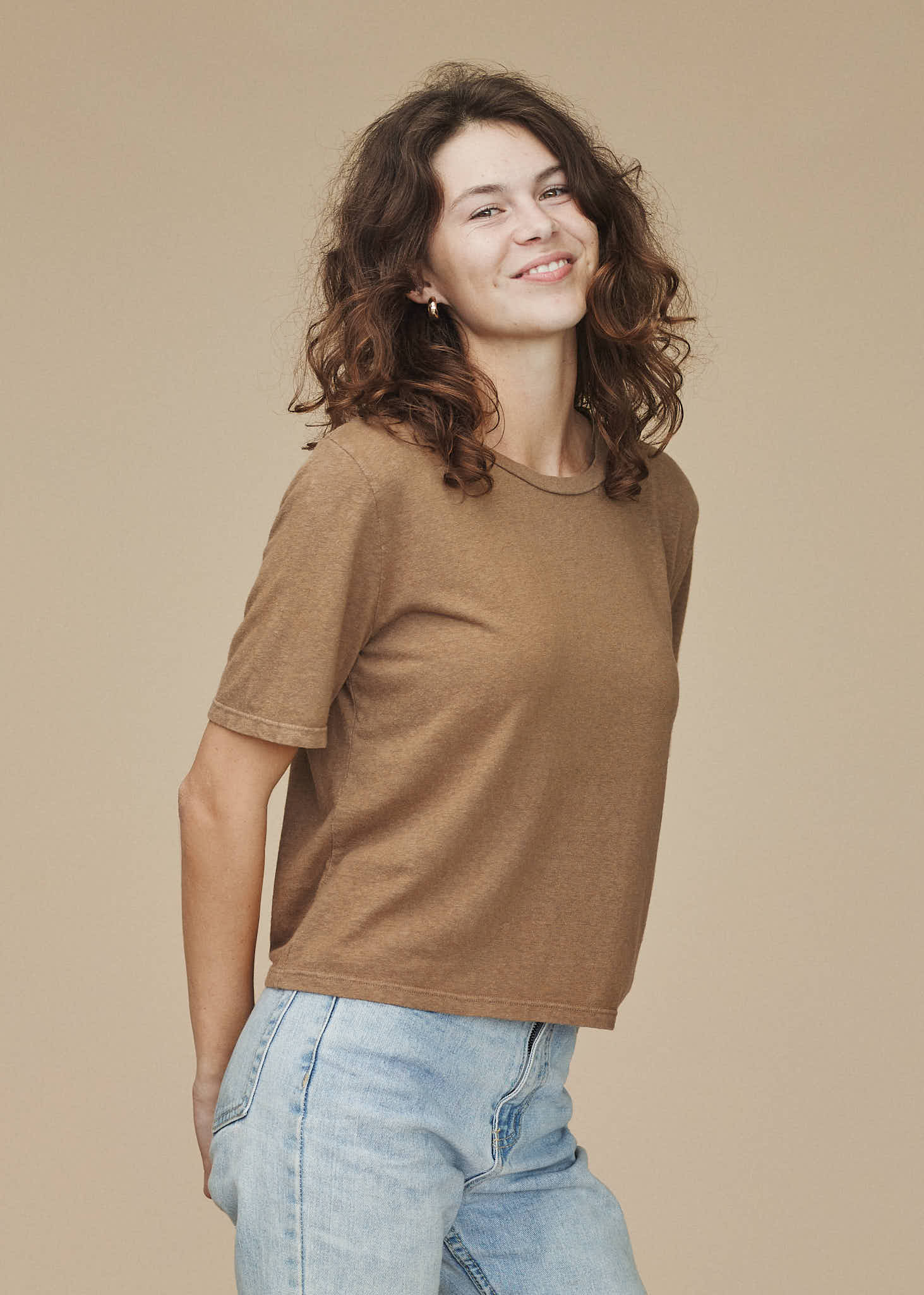 Silverlake Cropped Tee In Rose Quartz By Jungmaven
