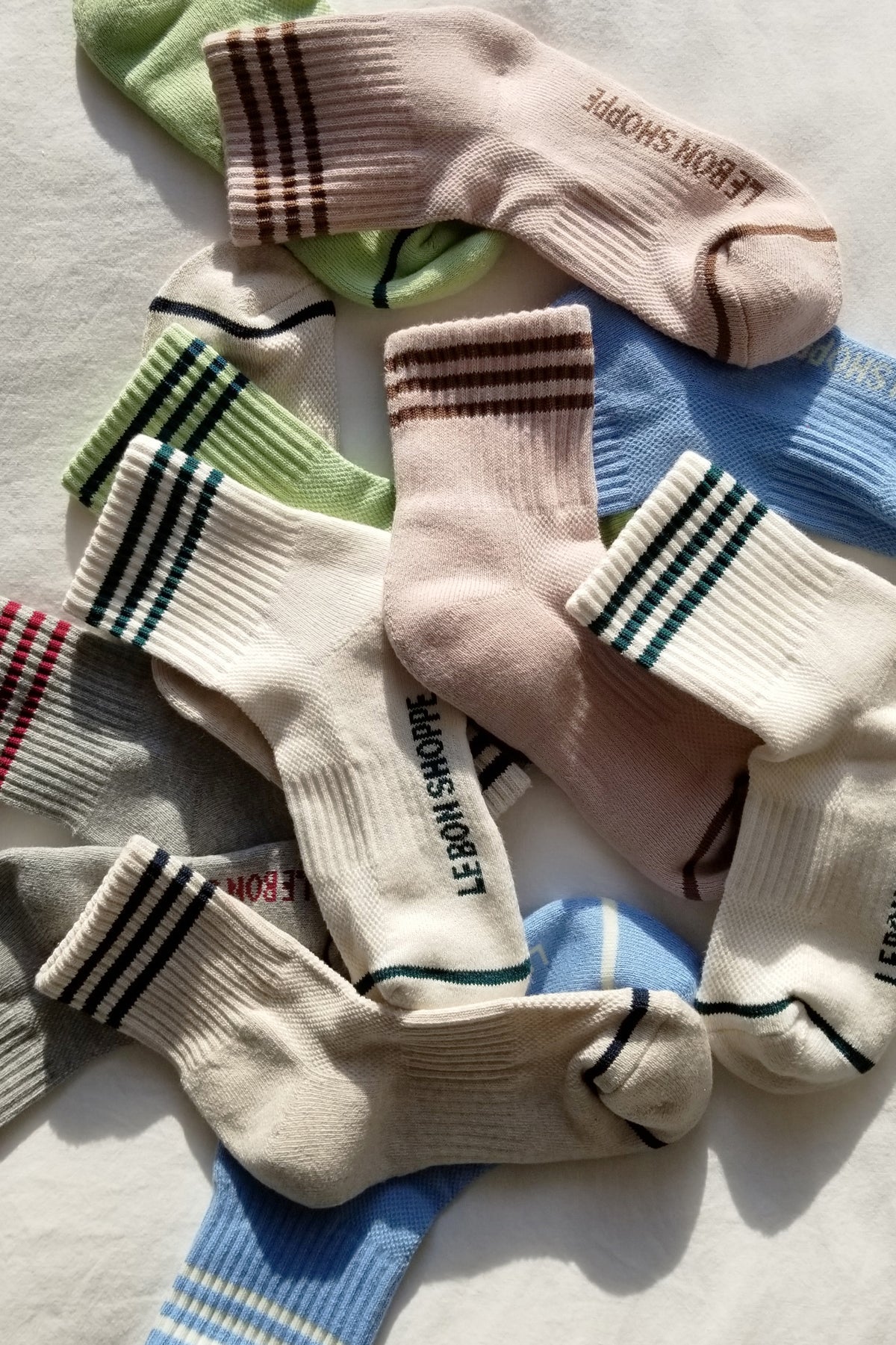 Girlfriend Socks in Egret By Le Bon Shoppe