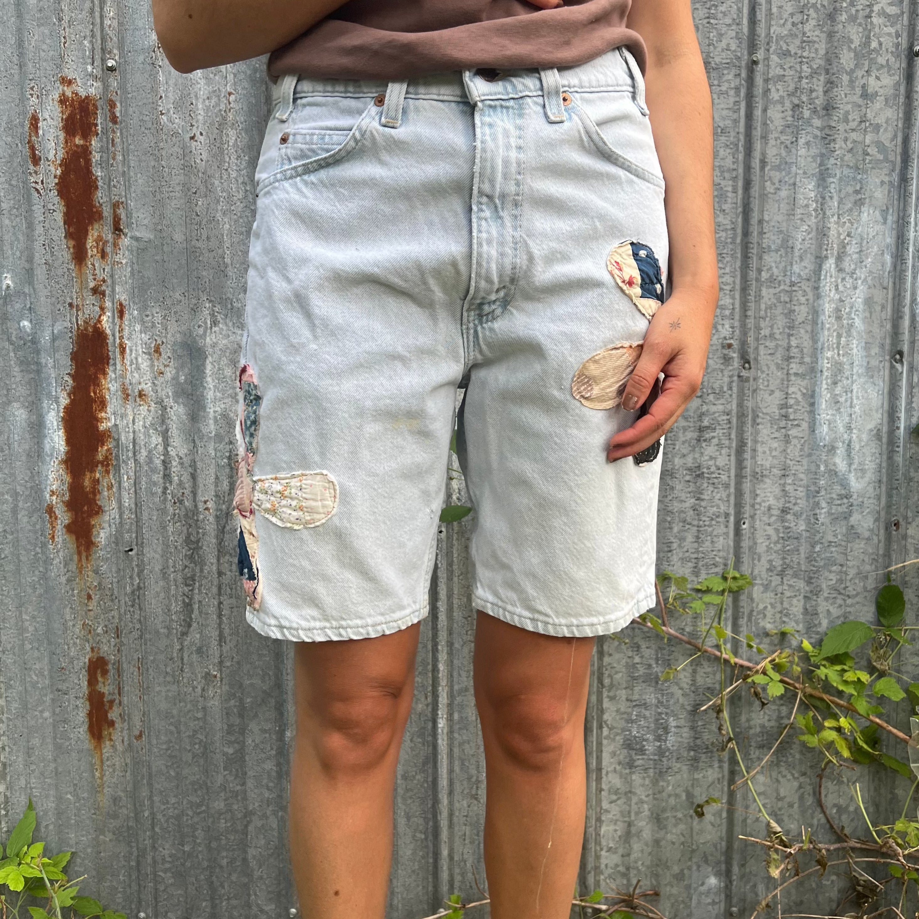 Reworked Daisy Levi's Denim Shorts