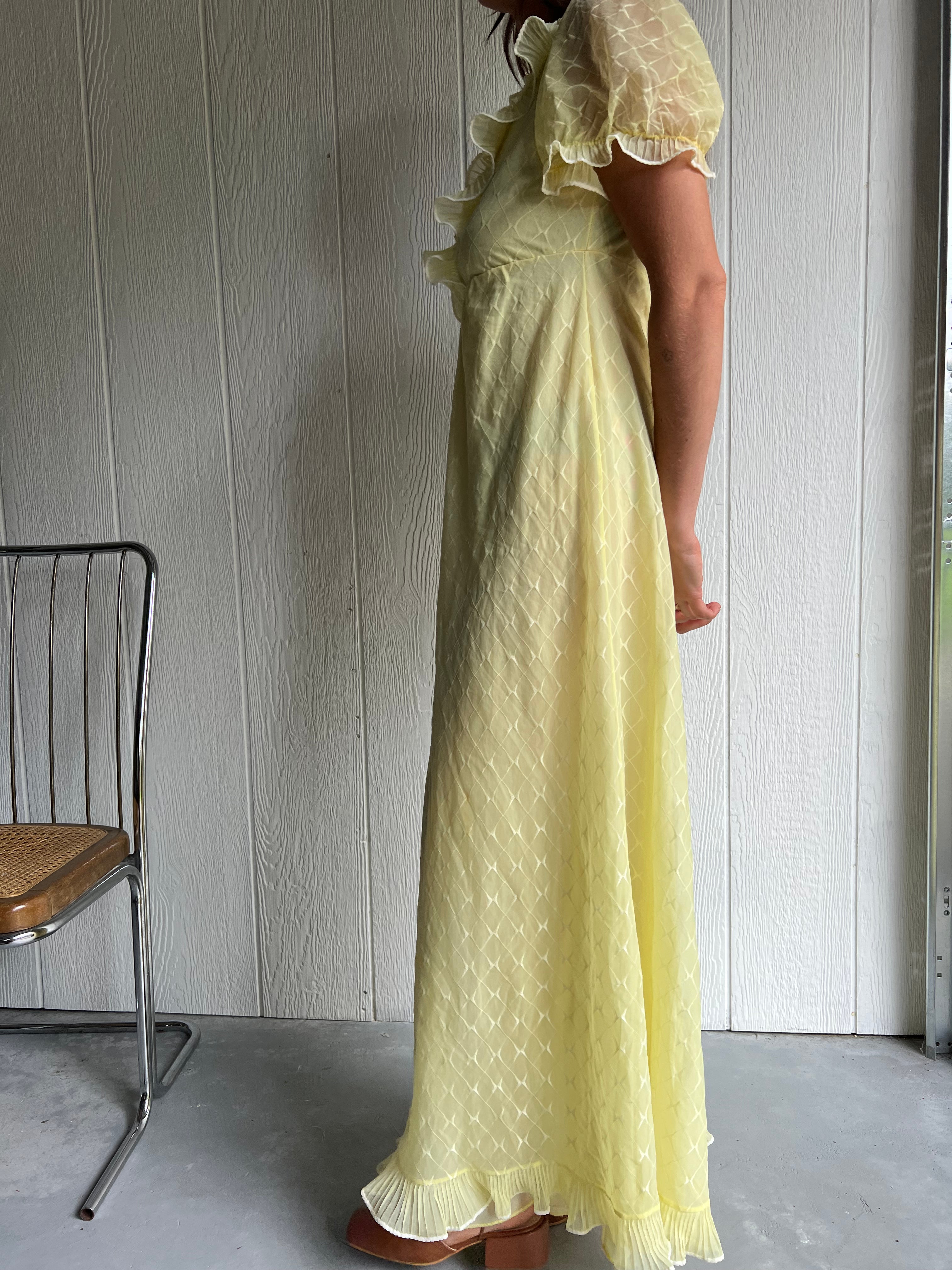Lemon Yellow Slip Dress