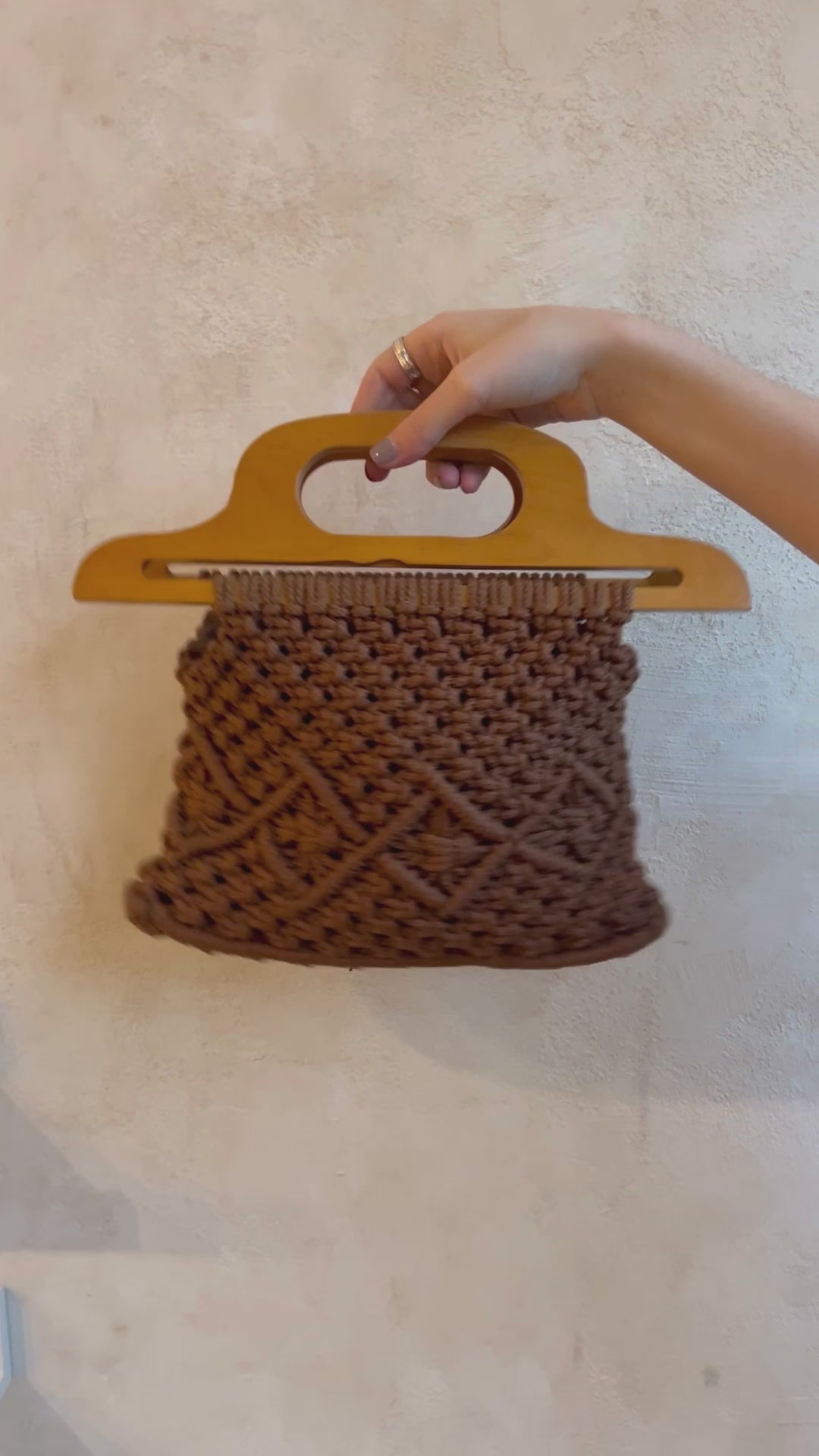 Vintage Brown Crochet Bag