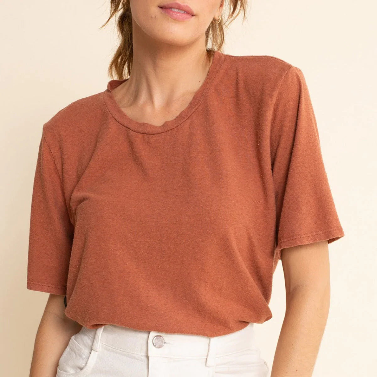 Silverlake Cropped Tee in Coyote By Jungmaven