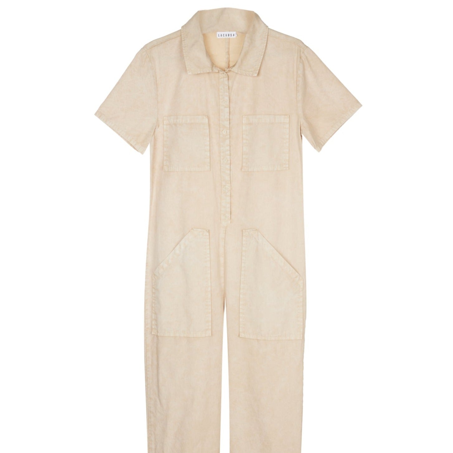 Lucky Jumpsuit In Toast Mineral Wash By Lacausa