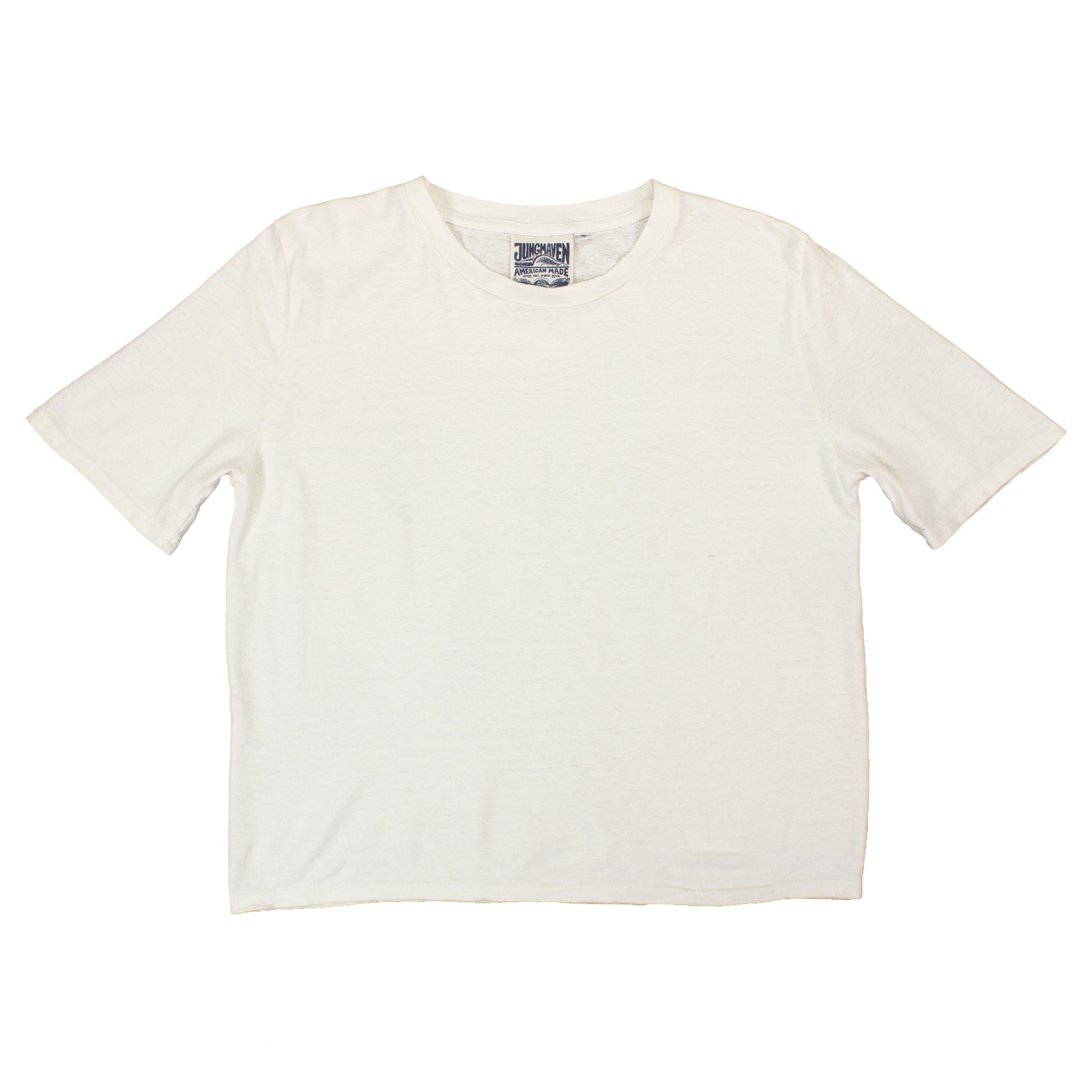Silverlake Cropped Tee In Washed White By Jungmaven